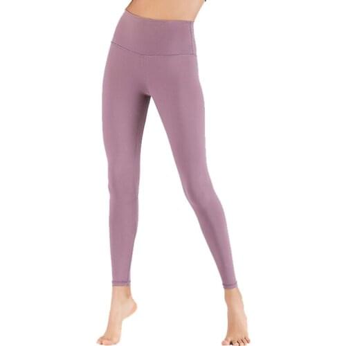 LUKITAS Women Yoga Pants Workout Leggings Push Up High Waist Nylon Solid Gym Tight Running Training Gym No Elastic Waist Legging