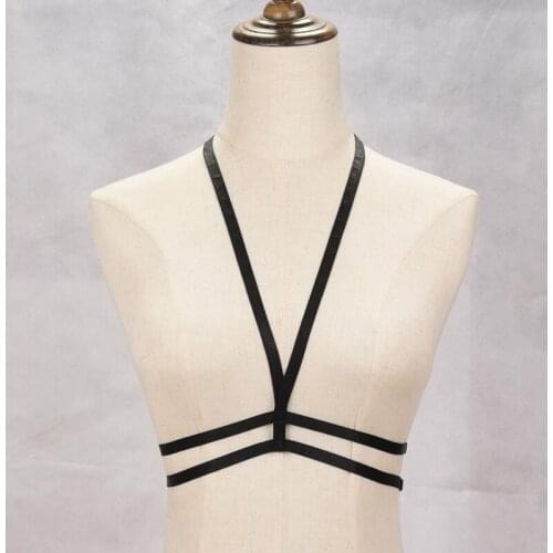 Fashion Bondage Bra Body Harness Cage Belt Soft Adjust Sexy Lingerie Rave Wear Bondage Bra Goth Body Harness Cage Bra