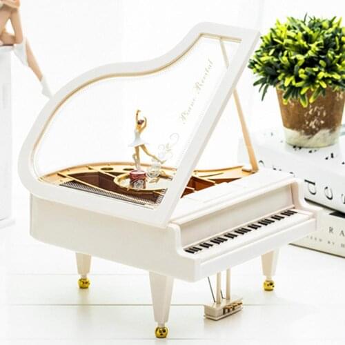 Piano Music Box Ballet Dancer Piano Ornament Classical Musical Toy Home Room Decoration Kids Gift #D0