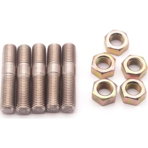 5 Sets M10x1.25 Stud Kit Stainless Steel For Mitsubishi DSM 1G EVO1~10 Turbos Turbo