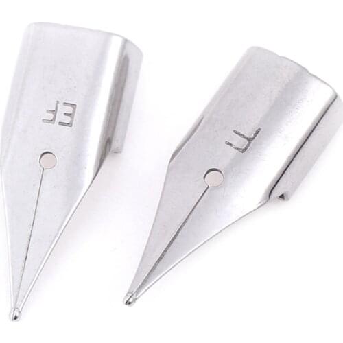 5 Stks/set 0.38Mm Zilver Penpunten Rvs Voor Lamy/Wing Sung 3008/Hero 359 Vulpen Vervanging rvs Pen Nib