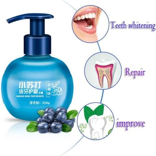 New 220g Baking Soda Toothpaste Teeth Whitening Cleaning Hygiene Oral Care Passion Fruit Dental Toothpaste White Tooth