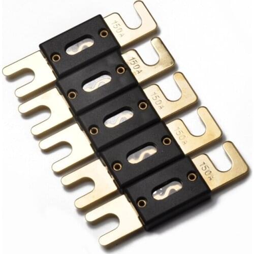 5pcs 150A Large Car Fuse Metal Plated Fork Bolt Audio Power Cord Protection Car Truck Boat Insurance Flake Fusible Link Fuse