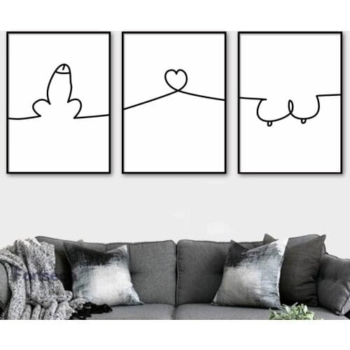 Modern Simple Lines Poster Nordic Style Canvas Painting Home Decoration Wall Art Modular Printed Pictures For Living Room