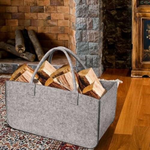 Hand Held Large Capacity Felt Storage Basket Organizer Bags Multifunctional With Handle Fashion Portable Shopping Carrier