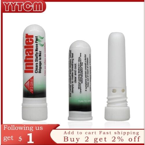 Thailand Mint Cylinder Nasal Inhaler Refresh Brain Anti Fatigue Cure Stuffy Nose Rhinitis Nasal Aspirator