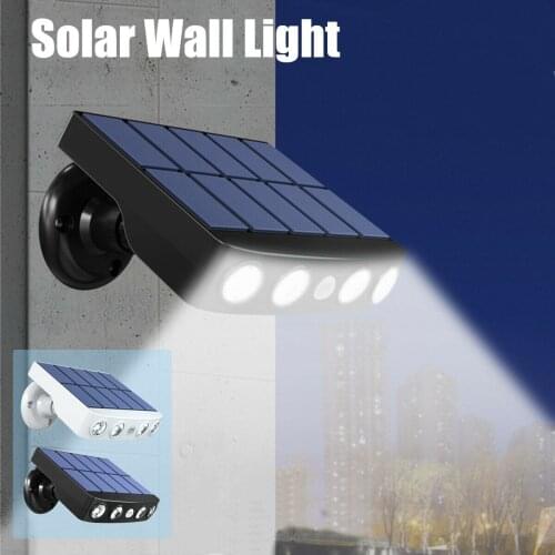 2pcs LED Solar Light Outdoor Security Lighting Smart Sensor Wall Light Anti-Theft Fake CCTV Camera Waterproof Street Garden Lamp