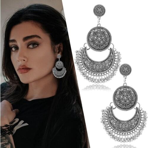 Vintage Fashion Trendy Beads Earrings for Women Bohimia Victorian Earrings Drop Dangle Belly Dance Earrings Indian Jewelry