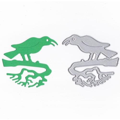 YLCD1642 Halloween Crow Metal Cutting Dies For Scrapbooking Stencils DIY Cards Album Decoration Embossing Folder Die Cuts