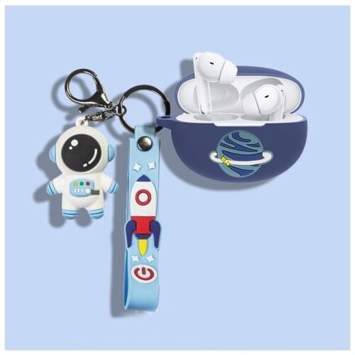 For OPPO Enco Free 2 TWS Wireless Bluetooth Earphone Case Cartoon Spaceman Astronaut Protect Cover for OPPO Free 2 Cover coque