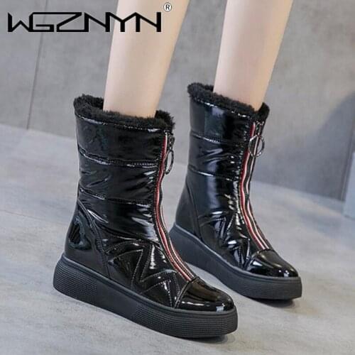 2020 Women Boots Waterproof Winter Shoes Women Snow Boots Platform Keep Warm Ankle Brand Boots With Thick Fur Heels Botas Mujer