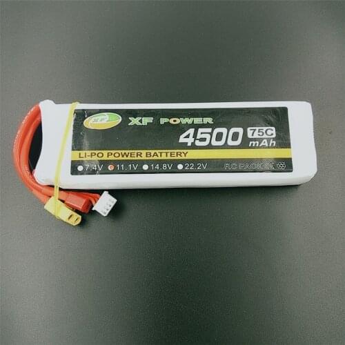 11.1V 4500mAh 3S 75C 30C Lipo Battery T XT60 Plug for Volantax Phoenix V2 759-2 RC Airplanes Helicopter RC Cars Boats