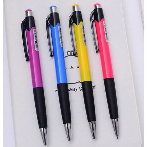 12 pcs/lot Classic Press Ballpoint Pen Ball Pen Wholesale Smooth Writing Stationery Office School Supplies Pen Ballpen Blue