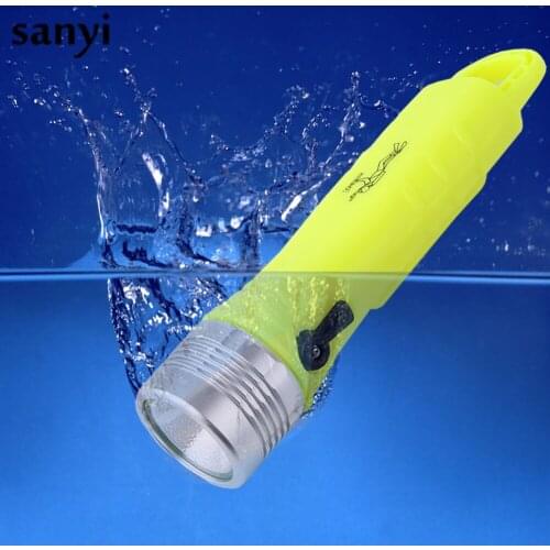 1800LM LED Flashlight Waterproof Underwater Diving Flashlight Dive Torch Light Lantern for Diving Camping Use 4*AA Battery
