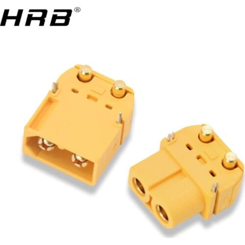 2PCS 10PCS Amass XT60PW XT60-PW Brass Gold Banana Bullet Male Female Connectors Plug Connect Parts For RC Lipo Battery PCB Board