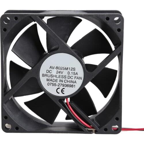 80x80x25mm 24V Brushless DC 7 Blade PC Cooler Cooling Fan Low Noise Clearance Sale Best Price