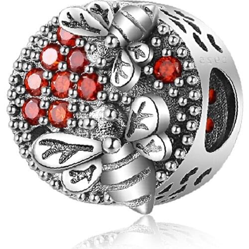 Lovely Bee Animal 925 Sterling Silver Charm Beads Accessories Fit Original Charms Silver 925 DIY Bracelets Jewelry Making Gifts