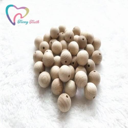 Teeny Teeth 50 pcs Natural Beech Wood Round Dia 12 mm Beads,Beech wood Loose Beads,Natural Wood Dia 12 mm Round Beech Beads