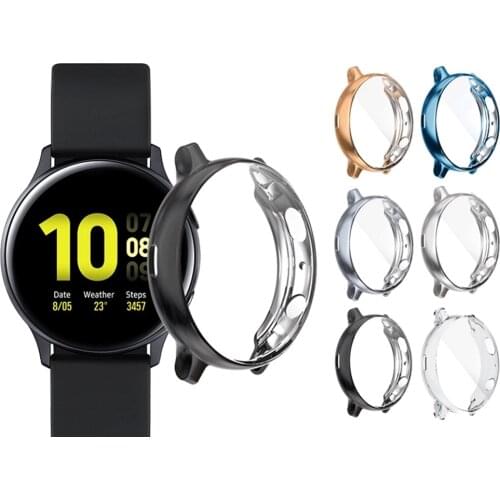 Watch Case For Samsung Galaxy watch active 2 40mm 44mm TPU All-Around bumper Screen Protector+film smartwatch cover Accessories