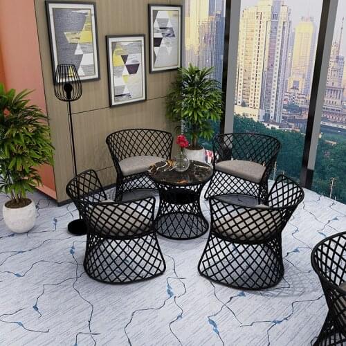 Double Sofa Chair Nordic Minimalist Wrought Iron Sofa Desks Meeting Room Living Room Office Multi-Person Modern Fabric Golden