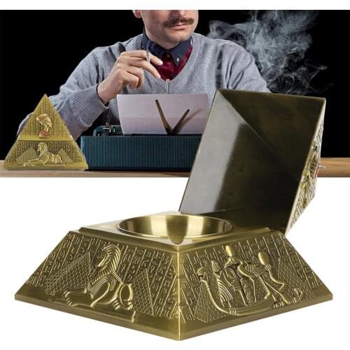 Innovation Ashtray Retro Egyptian Pharaoh Pyramid Shape Ashtray Home Desktop Decoration Gift Home Crafts Decoration