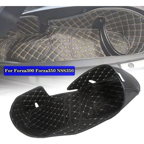 PU Leather Motorcycle Seat Bucket Pad Storage Box Rear Trunk Cargo Liner Protector for Forza350 NSS350 Forza300 Parts 2021 2020