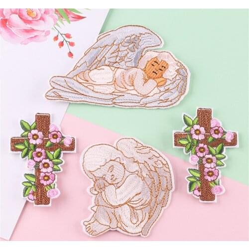 Maxsin 1 Pc High Quality Embroidered Cute Angel Baby Sticker Clothes Patch Iron On Jacket Dress DIY Decoration Accessories