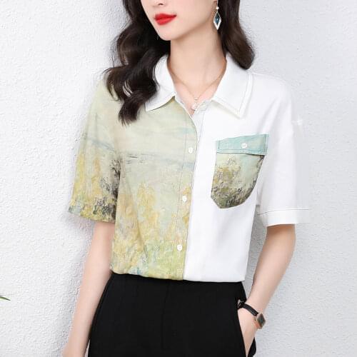 MONBEEPH Short Sleeve Shirts For Women
