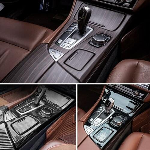 Car Styling ABS plastic Stickers For BMW 5 Series F10 Console Gearshift Frame Decorative Trim Strips Interior Auto Accessories