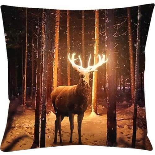Hot Sale 80% Peach Skin Pillow Case Cushion Cover Animal Pattern Printed Home Decoration