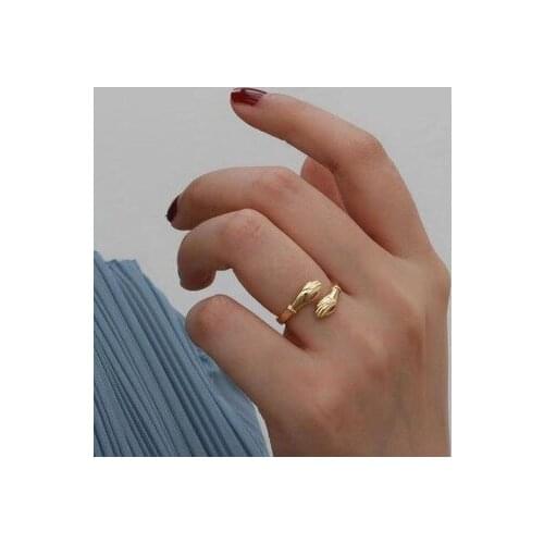 New Ins Romantic Love Hug Carved Hand Ring Creative Love Forever Adjustable Hand Hug Rings For Women Men Fashion Jewelry