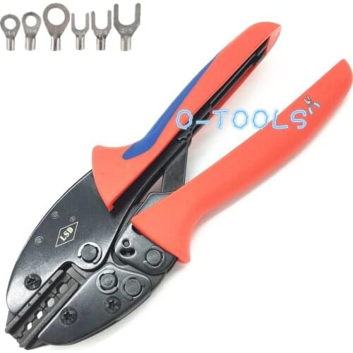 Non-insulated cable terminal lug ratchet crimping tools for naked connector 2/4/6/10mm² crimping plier S-210TX