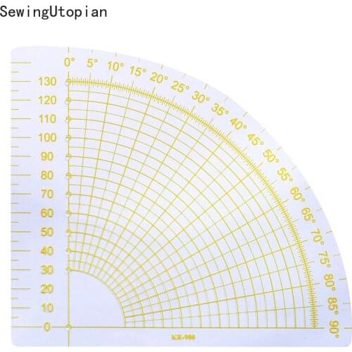 Plastic Sector Quilting Ruler Transparent Acrylic Quilters Inch Rules for Crafts Fabric Patch Working Fan Shaped Patchwork Ruler