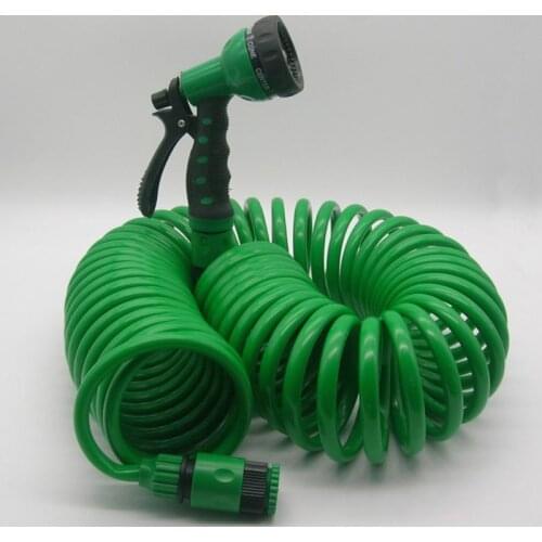 Garden Watering Spray with 10m Telescopic Spring Hose Pipe Irrigation Car Washer Sprayer