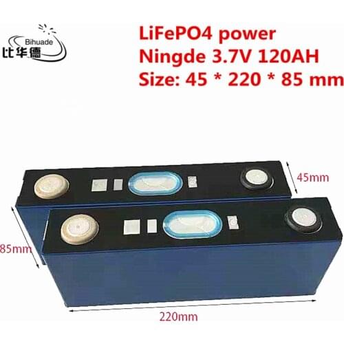 LiFePO4 power 120AH 3.7V 45*220*85mm equipped with outdoor suitable for electric forklift, RV energy storage, on-board powe