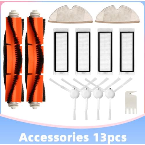 Hepa Filter Main Side Brush Mop Rag Cloth Front Castor Wheel Replacement For Xiaomi Dreame F9 Robotic Vacuum Cleaner Spare Parts