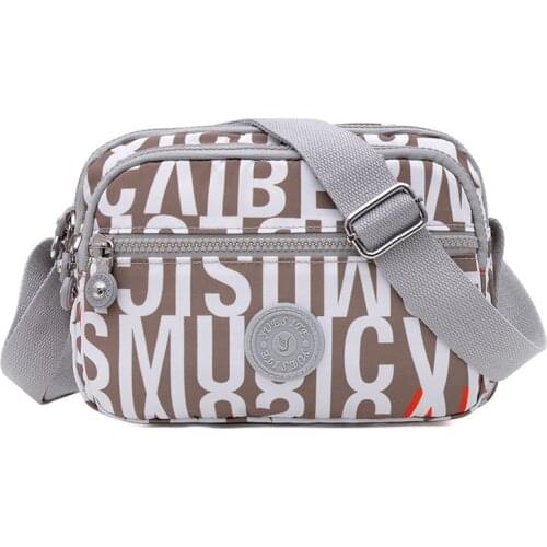 Summer New 12 colors shoulder bag 2021 Letter Print crossbody bags for women Casual nylon Small bag Trend Brand bolsos mujer