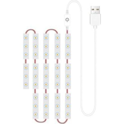 Illuminated Mirror Light Led Bathroom Hollywood Makeup Mirror Light USB Dimmable Contact Wardrobe Light 5V Bedroom