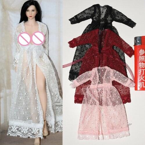 IN STOCK 1/12 Female Night-robe Night-gown Clothes fit 6'' Ph JO TBL Figure