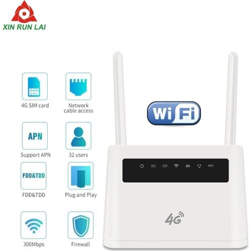 4G Cpe Wifi Antenna Unlocked QoS VPN Port Forwarding Modem Wifi Hotspots Wireless Broadband with Sim card Slot