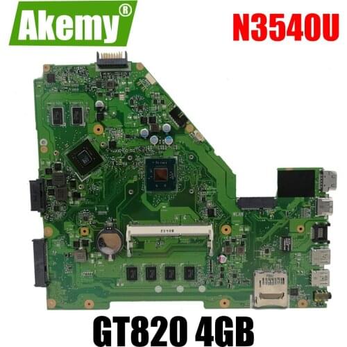 X550MD motherboard GT820 N3540U 4GB For Asus X550M Y582M X552M Laptop motherboard X550MD Mainboard X550MD Motherboard test ok