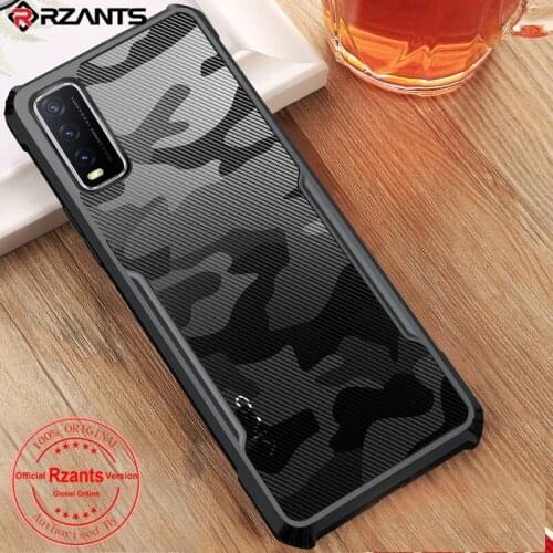 Rzants For Vivo Y20 Y20S Y12s Case Hard [Camouflage Beetle] Shockproof Slim Crystal Clear Cover funda Casing