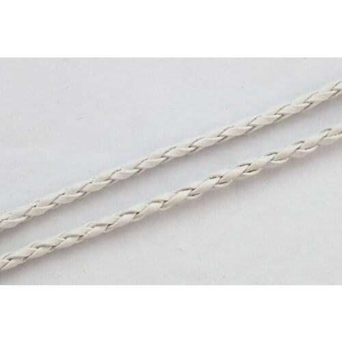 20 Meters of white artifical leather cord 3mm #22958