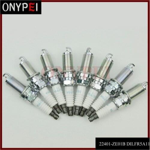 8pcs/lot 22401-ZE01B DILFR5A11 Iridium Spark Plug For Nissan Armada Frontier Infiniti QX56 22401ZE01B 22401 ZE01B