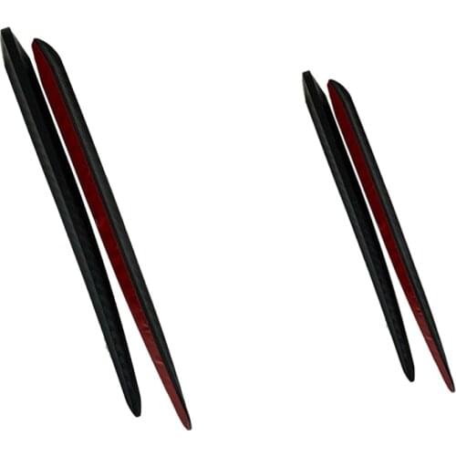 2Pcs Car Anti-Scratch Strip Bumper Protector Corner Guard Rearview Mirror Anti-Scratch Strip Fiber Style