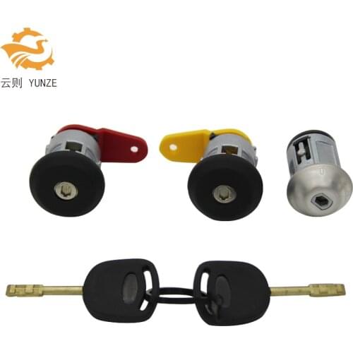 IGNITION SWITCH LEFT RIGHT DOOR LOCK CYLINDER WITH 2 KEYS FOR FORD FIESTA ESCORT KA COURIER
