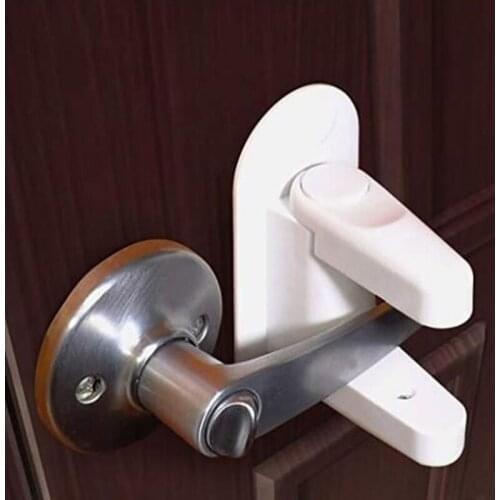 Door Lever Lock Safety Child Proof Doors 3M Adhesive Lever Door Lever Handles