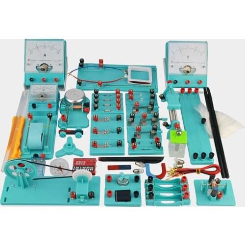Electric experiment box junior high physics experiment equipment hand motor Ammeter voltmeter resistance electric bell switches