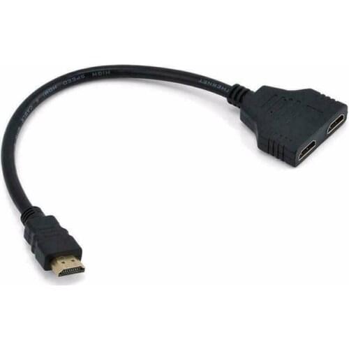 HDMI Port Male to Female 1 Input 2 Output Splitter Cable Adapter Converter 1080P