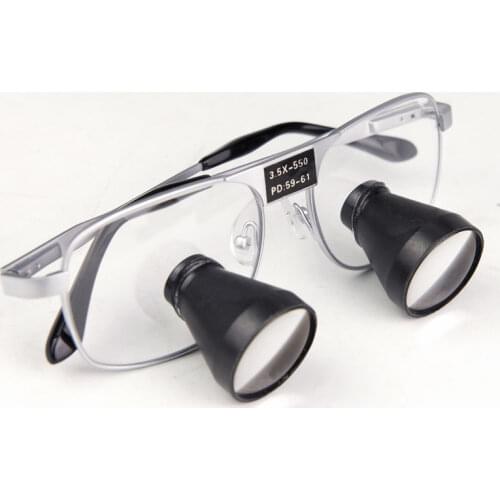 Customized 3.5X Binocular Dental Loupe Through The Lens Surgery Operation Magnifier 550 500 420 340 Working Distance Optional